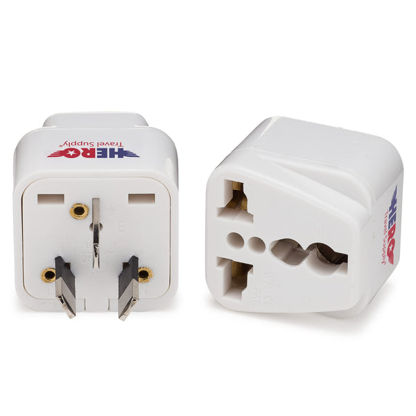 Premium US to Australia & NZ Adapter Plug (Type I, 3 Pack, Grounded)