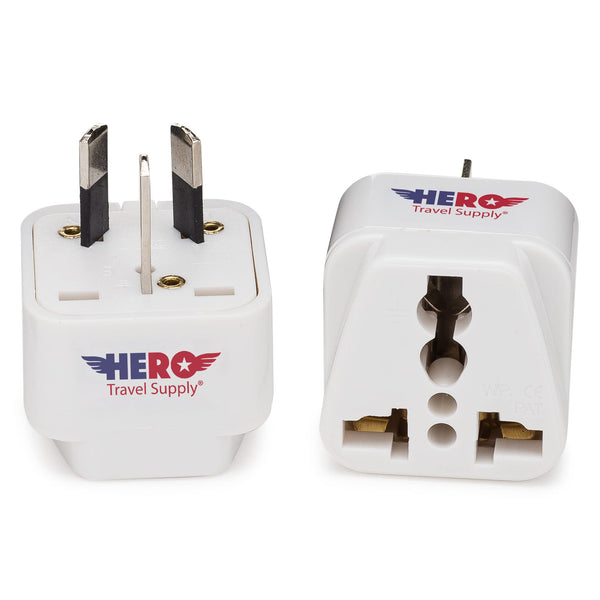Premium US to Australia & NZ Adapter Plug (Type I, 3 Pack, Grounded)