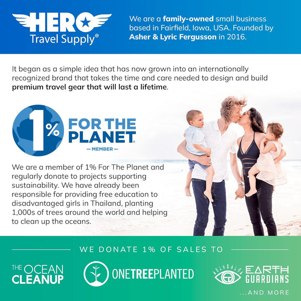 HERO Universal Travel Adapter with 2 USB-C & 1 USB-A Ports