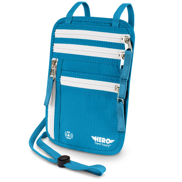 HERO Neck Wallet - RFID Blocking Passport Holder