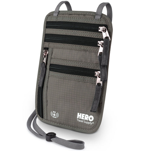 HERO Neck Wallet - RFID Blocking Passport Holder