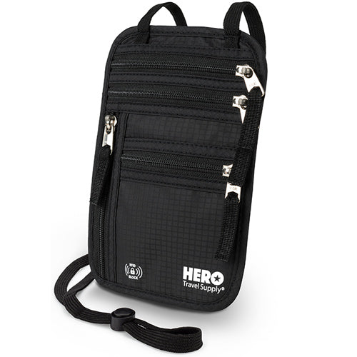 HERO Neck Wallet - RFID Blocking Passport Holder