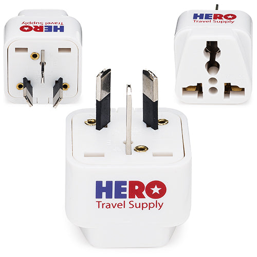 Premium US to Australia & NZ Adapter Plug (Type I, 3 Pack, Grounded)