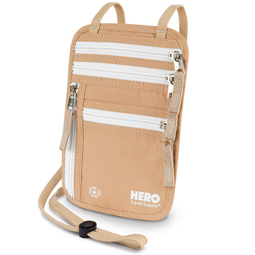 HERO Neck Wallet - RFID Blocking Passport Holder