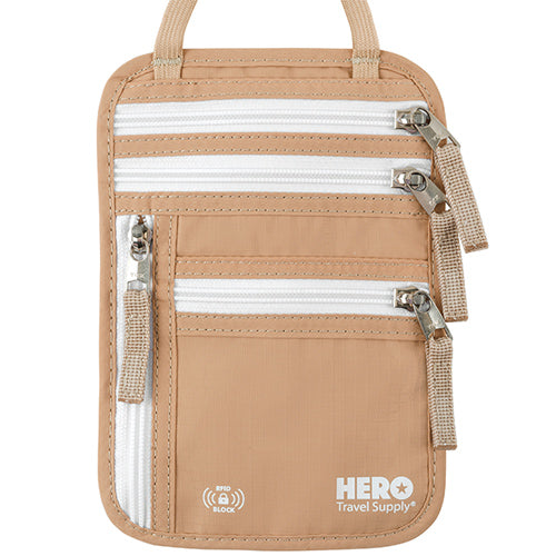 HERO Neck Wallet - RFID Blocking Passport Holder