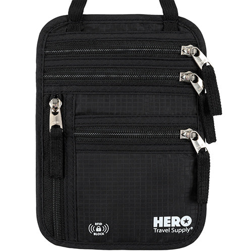 HERO Neck Wallet - RFID Blocking Passport Holder