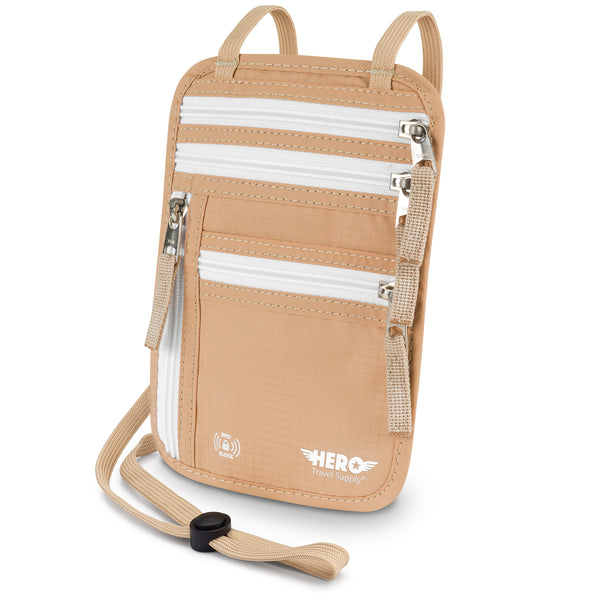 HERO Neck Wallet - RFID Blocking Passport Holder