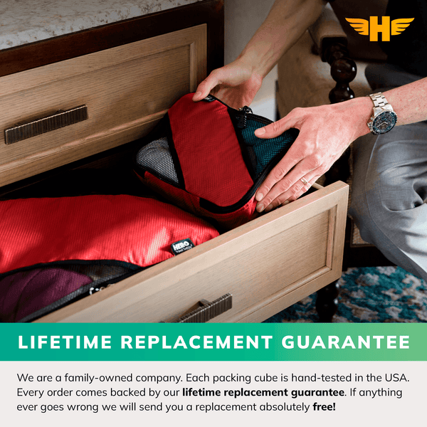 HERO Packing Cubes (Set of 3) with Bonus Laundry Bag