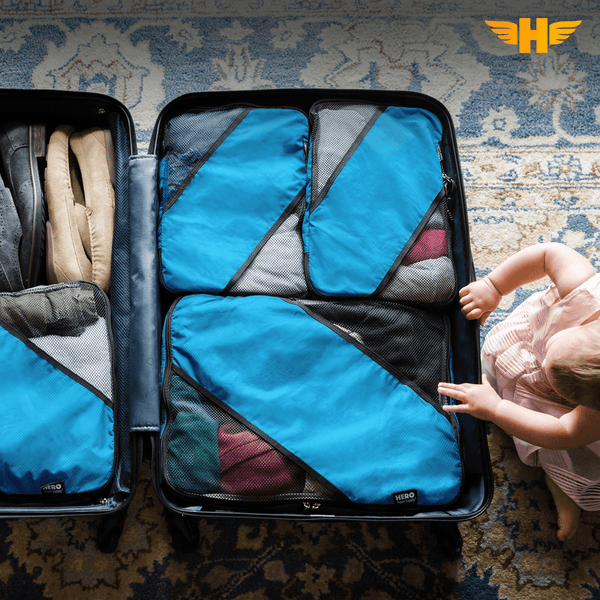 HERO Packing Cubes (Set of 3) with Bonus Laundry Bag
