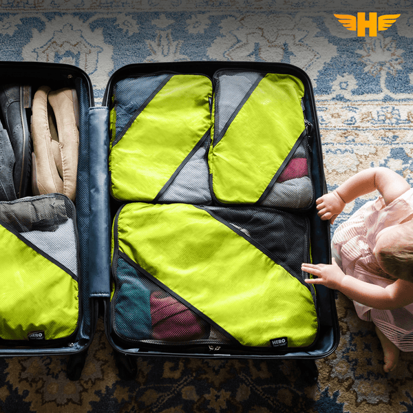 HERO Packing Cubes (Set of 3) with Bonus Laundry Bag