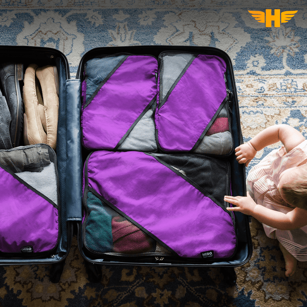 HERO Packing Cubes (Set of 3) with Bonus Laundry Bag