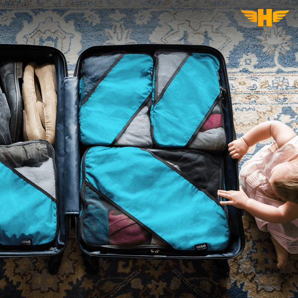 HERO Packing Cubes (Set of 3) with Bonus Laundry Bag