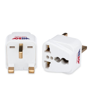 Premium US to UK Power Adapter Plug (Type G, 3 Pack, Grounded)