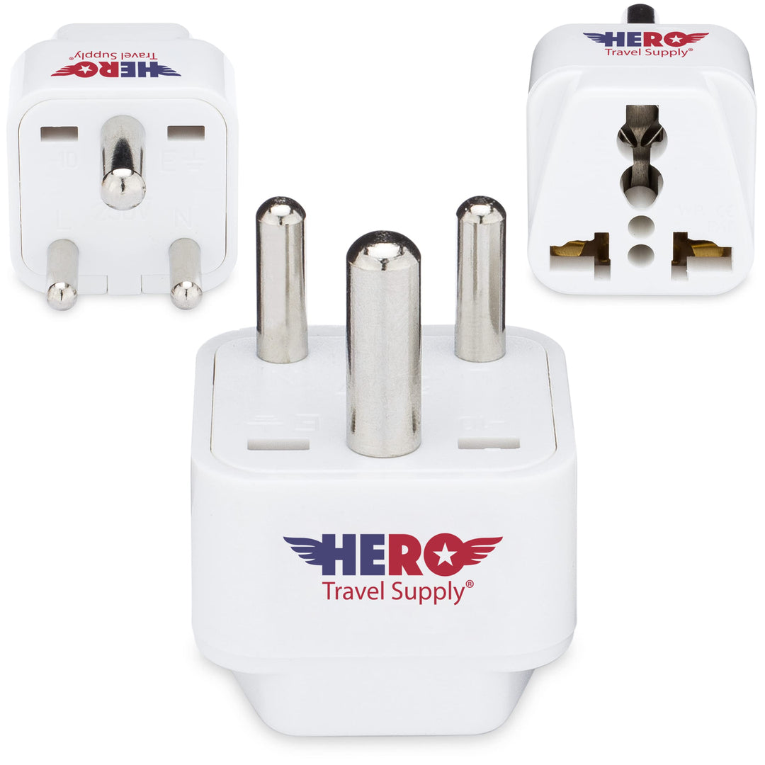 Premium US to India Power Adapter Plug (Type D, 3 Pack) – HERO 
