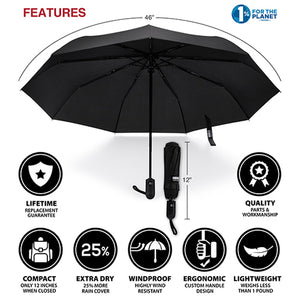 HERO Travel Umbrella - Windproof, Compact and Portable
