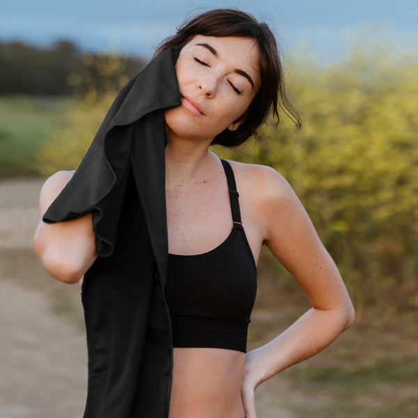 HERO Cooling Towel for Travel, Hiking, Yoga (2-Pack) 40" x 12"