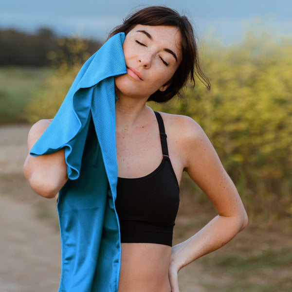 HERO Cooling Towel for Travel, Hiking, Yoga (2-Pack) 40" x 12"