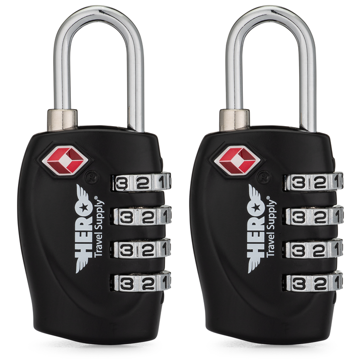 Hero Luggage Lock (2-Pack) – TSA Approved – 4 Digit Combination Padlock