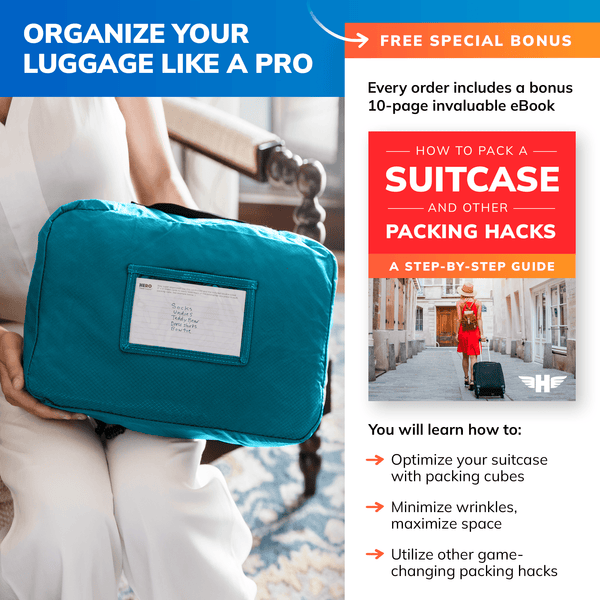 HERO Packing Cubes (Set of 3) with Bonus Laundry Bag