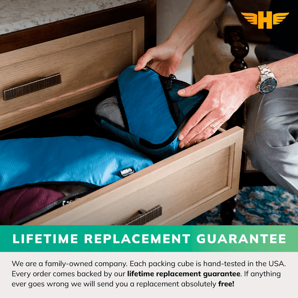 HERO Packing Cubes (Set of 3) with Bonus Laundry Bag