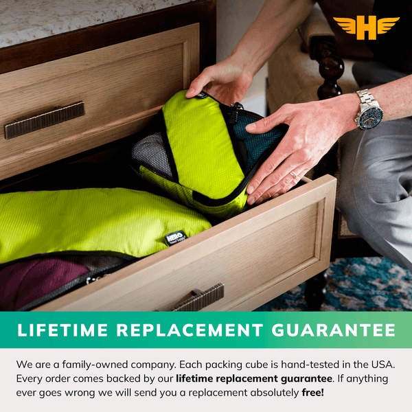 HERO Packing Cubes (Set of 3) with Bonus Laundry Bag